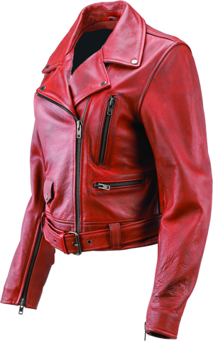River Road Arabian Spice Leather Jacket Black Womens - Small - 094393