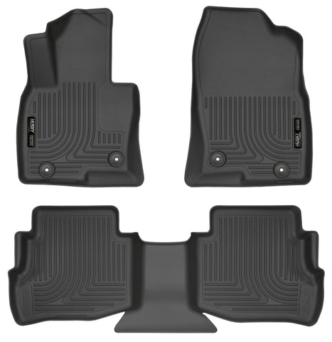 Husky Liners 2017 Mazda CX-9 WeatherBeater Floor Liner (Front and Second Rows) - Black - 95611