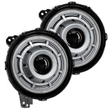 Oracle Oculus Bi-LED Projector Headlights for Jeep JL/Gladiator JT Satin Silver 5500K - 5839-504-PSC