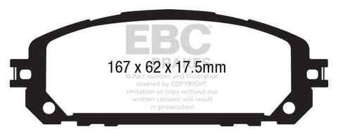 EBC 13+ Jeep Cherokee 3.2 Ultimax2 Front Brake Pads - UD1709