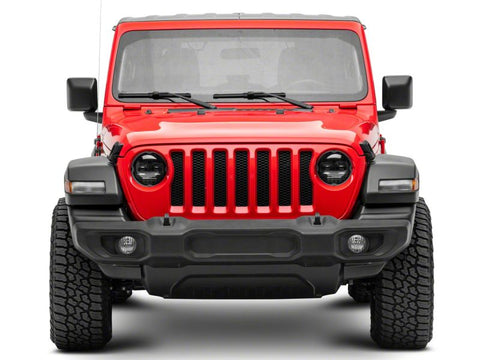 Raxiom 18-23 Jeep Wrangler JL Axial Series 9-In Angel Eye LED Headlights- Blk Housing (Clear Lens) - J171705