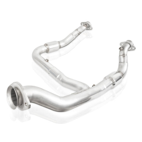 Stainless Works 15-18 F-150 3.5L Downpipe 3in High-Flow Cats Y-Pipe Factory Connection - FT16ECODPCAT