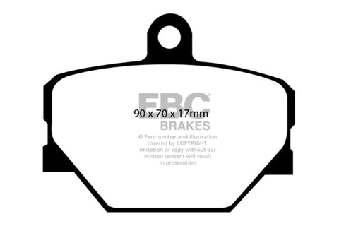EBC 08+ Smart Fortwo 1.0 Redstuff Front Brake Pads - DP31287C
