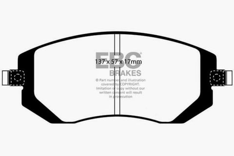EBC 03-05 Subaru Impreza 2.0 Turbo WRX Bluestuff Front Brake Pads - DP51661NDX
