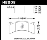 Hawk Brembo F3000 / Wilwood DTC-70 Race Brake Pads - HB208U.708