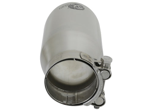 aFe MACH Force-Xp Universal 304 SS Single-Wall Clamp-On Exhaust Tip - Polished - 49T25354-P07