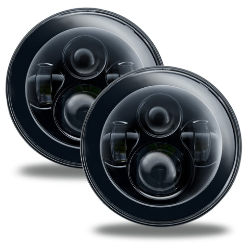 Oracle 7in High Powered LED Headlights - NO HALO - Black Bezel - 5769-504