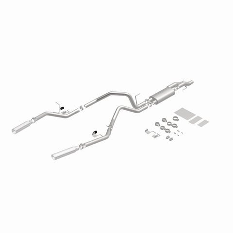 MagnaFlow 11 Ford F-150 3.7L/5.0L/6.2L SS Catback Exhaust Dual Split Rear Exit w/ 3.5in SS Tips - 15460
