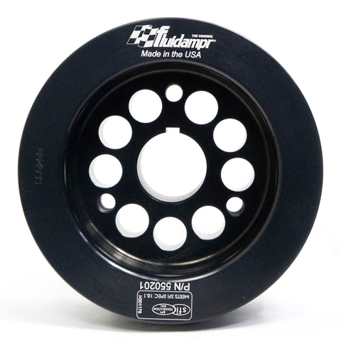 Fluidampr Ford 8BA Flat Head Wide Belt Harmonic Balancer - Ford Flathead V8 w/ Wide Belt Pulley - 550201