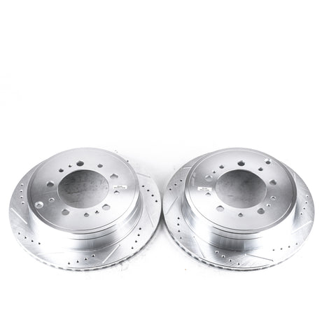 Power Stop 13-21 Toyota Land Cruiser Rear Evolution Drilled & Slotted Rotors - Pair - JBR1355XPR