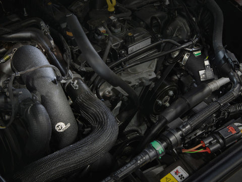 aFe Power 21-22 Ford Bronco L4-2.3L (t) BladeRunner 3 IN Aluminum Hot Charge Pipe Black - 46-20578-B