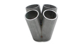 Vibrant 4 into 1 SS Turbo Mani Collector for All T4 in Flange 48mm Pipe OD 4.75in tall 78mmx64mm out - 2453