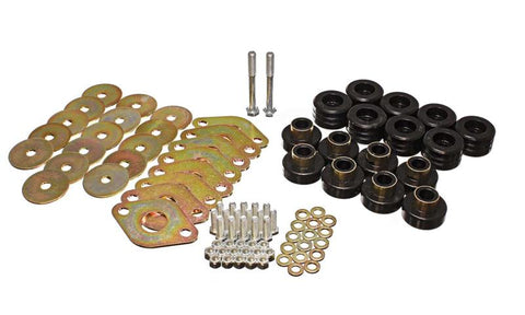 Energy Suspension Body Mount Set W/Hardware - Black - 2.4111G