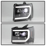 Spyder GMC Sierra 1500/2500/3500 07-13 Denali 08-13 LED Headlights Blk PRO-YD-GS07V2PL-BK - 5087522