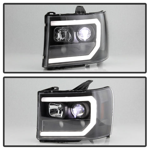 Spyder GMC Sierra 1500/2500/3500 07-13 Denali 08-13 LED Headlights Blk PRO-YD-GS07V2PL-BK - 5087522