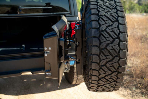 DV8 Offroad 18-23 Jeep Wrangler JL MTO Series Bumper Spare Tire Swing Gate - TCJL-13