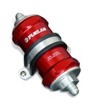 Fuelab 818 In-Line Fuel Filter Standard -12AN In/Out 40 Micron Stainless - Red - 81814-2