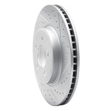 R1 07-12 Ford Edge Rear Right Drilled & Slotted Geo-Carbon Rotor - 830-80067R