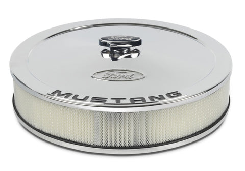 Ford Racing Air Cleaner Kit - Chrome w/Mustang Emblem - 302-361