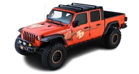 Rhino-Rack 07-22 Jeep Wrangler JK/JL 4 Door Hard Top Vortex SG 2 Bar Roof Rack - Black - SG59