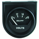 Autometer AutoGage 2in Voltmeter 10-16V Auto Gauge - Black - 2362