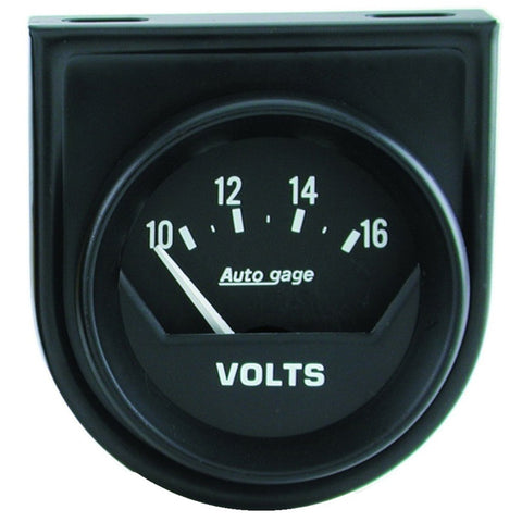 Autometer AutoGage 2in Voltmeter 10-16V Auto Gauge - Black - 2362