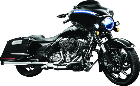 Kuryakyn LED Halo Trim Ring For 7inch Headlight 83-13 Touring Models Chrome - 7785