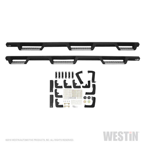 Westin/HDX 17-18 Ford F-250/350 Crew Cab (6.75ft Bed) Stainless Drop Nerf Step Bars - Textured Black - 56-5340252