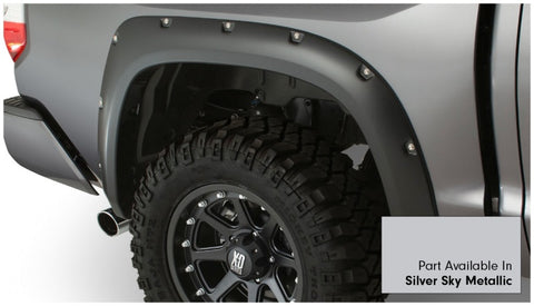 Bushwacker 16-18 Toyota Tundra Fleetside Pocket Style Flares 4pc 66.7/78.7/97.6in Bed - Silver Sky - 30918-53