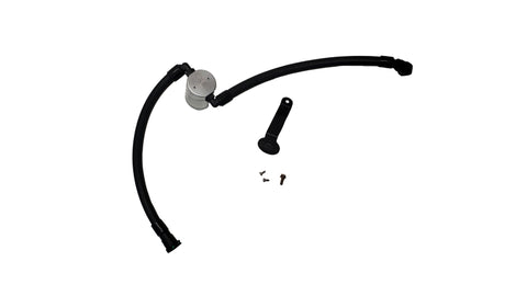 J&L 20-23 Buick Encore GX / Chevrolet Trailblazer Driver Side Oil Separator 3.0 - Clear Anodized - 3090D-C