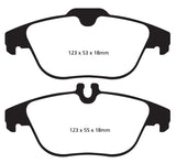 EBC 13-16 Mercedes-Benz GLK250 2.1 Twin TD Redstuff Rear Brake Pads - DP32012C