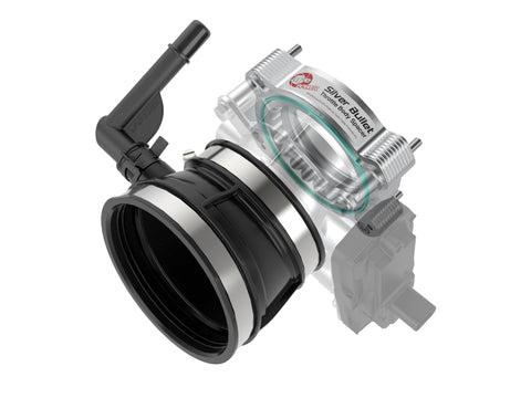 aFe 2020 Vette C8 Silver Bullet Aluminum Throttle Body Spacer Works w/ Factory Intake Only - Silver - 46-34017