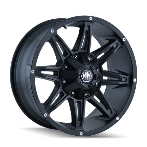 Mayhem 8090 Rampage 18x9 / 8x165.1 BP / -12mm Offset / 130.8mm Hub Matte Black Wheel - 8090-8976MB