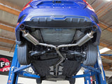aFe POWER Takeda 16-17 Honda Civic I4-1.5L (t) 2.5-2.25in 304 SS CB Dual-Exit Exhaust Blue Tips - 49-36615-L
