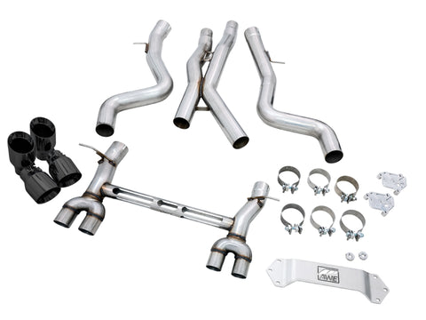 AWE Tuning BMW F8X M3/M4 Track Edition Cat-Back Exhaust - Diamond Black Tips - 3020-43087
