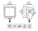 Go Rhino Xplor Blackout Series Cube LED Spot Light Kit (Surface/Threaded Stud Mnt) 2x2 - Blk (Pair) - 750200321SCS