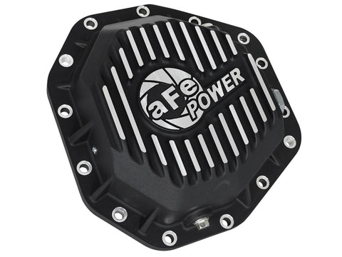 aFe Power Pro Ser Rear Diff Cover Black w/Mach Fins 2017 Ford Diesel Trucks V8-6.7L(td) Dana M275-14 - 46-70352