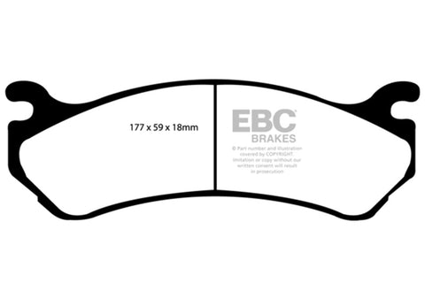 EBC 02 Cadillac Escalade 5.3 (Akebono rear caliper) Extra Duty Front Brake Pads - ED91304