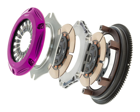 Exedy 1991-1992 Toyota Supra Hyper Twin Cerametallic Clutch Sprung Center Disc Pull Type Cover - TM032SD