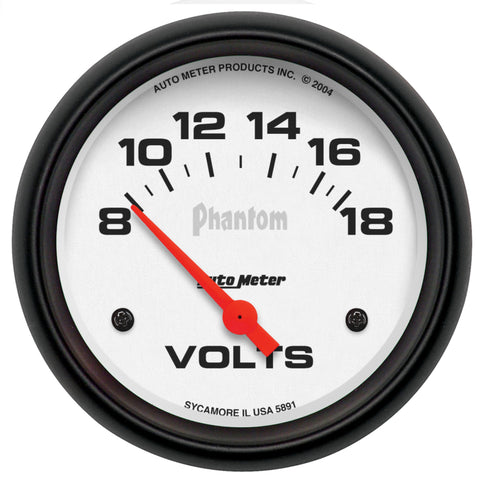 Autometer Phantom 2-5/8in 8-18V SSE Voltmeter - 5891