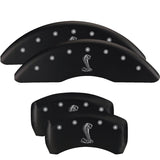 MGP Rear set 2 Caliper Covers Engraved Rear Tiffany Snake Black finish silver ch - 10203RSNKBK