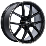 BBS CI-R 20x9 5x112 ET37 Satin Black Polished Rim Protector Wheel - 82mm PFS/Clip Required - CI0203BPO