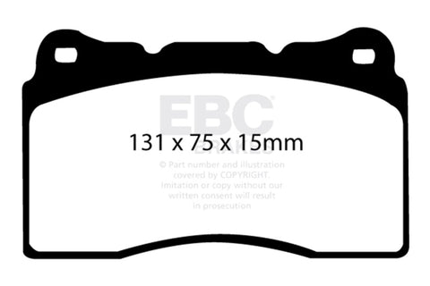 EBC Racing 2017+ Honda Civic Type-R (FK8) RP-X Front Brake Pads - DP81210RPX
