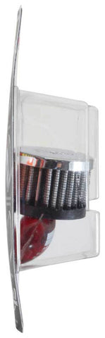 K&N Rubber Base Crankcase Vent Filter - Chrome 1in Flange ID x 2in OD x 1.5in Height - 62-1220