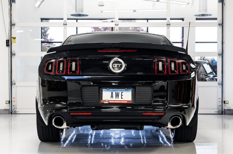 AWE Tuning S197 Mustang GT Axle-Back Exhaust - Touring Edition (Chrome Silver Tips) - 3015-32094
