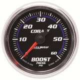 Autometer Cobalt 52mm 0-60 PSi Boost Gauge - 6170