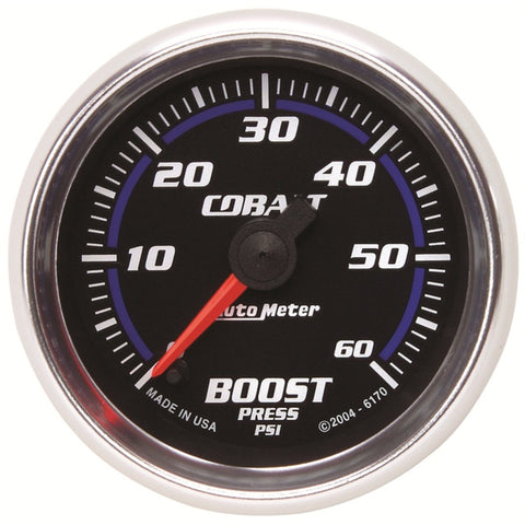 Autometer Cobalt 52mm 0-60 PSi Boost Gauge - 6170
