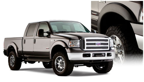 Bushwacker 99-07 Ford F-250 Super Duty Styleside Extend-A-Fender Style Flares 4pc - Black - 20928-02