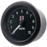 Autometer Stack Sport 88mm 0-10K RPM Tachometer - Black - ST100-010