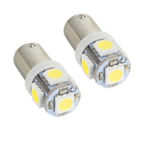 Oracle BA9S 5 LED 3 Chip Bayonet Bulbs (Pair) - White - 4904-001